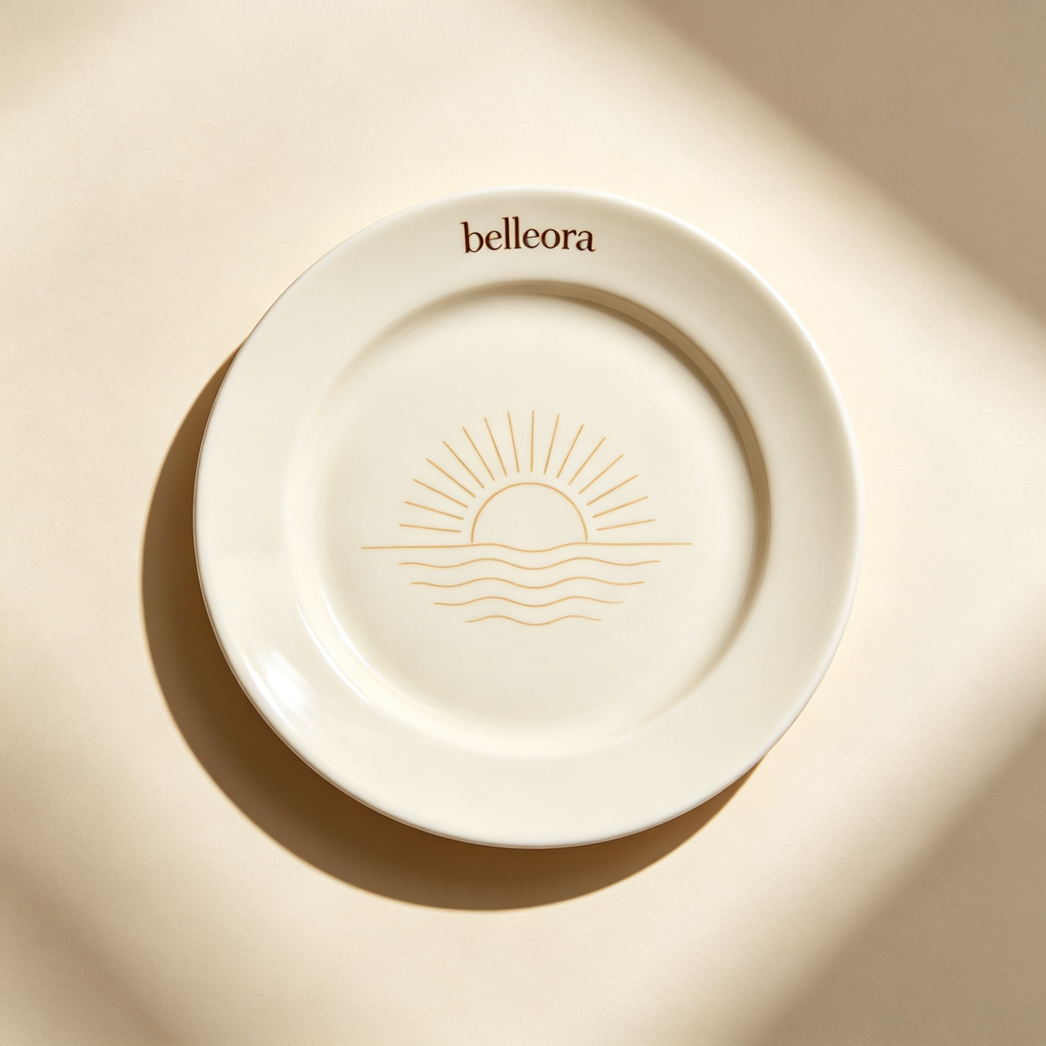 Belleora Pure Matte White Minimalist Plate