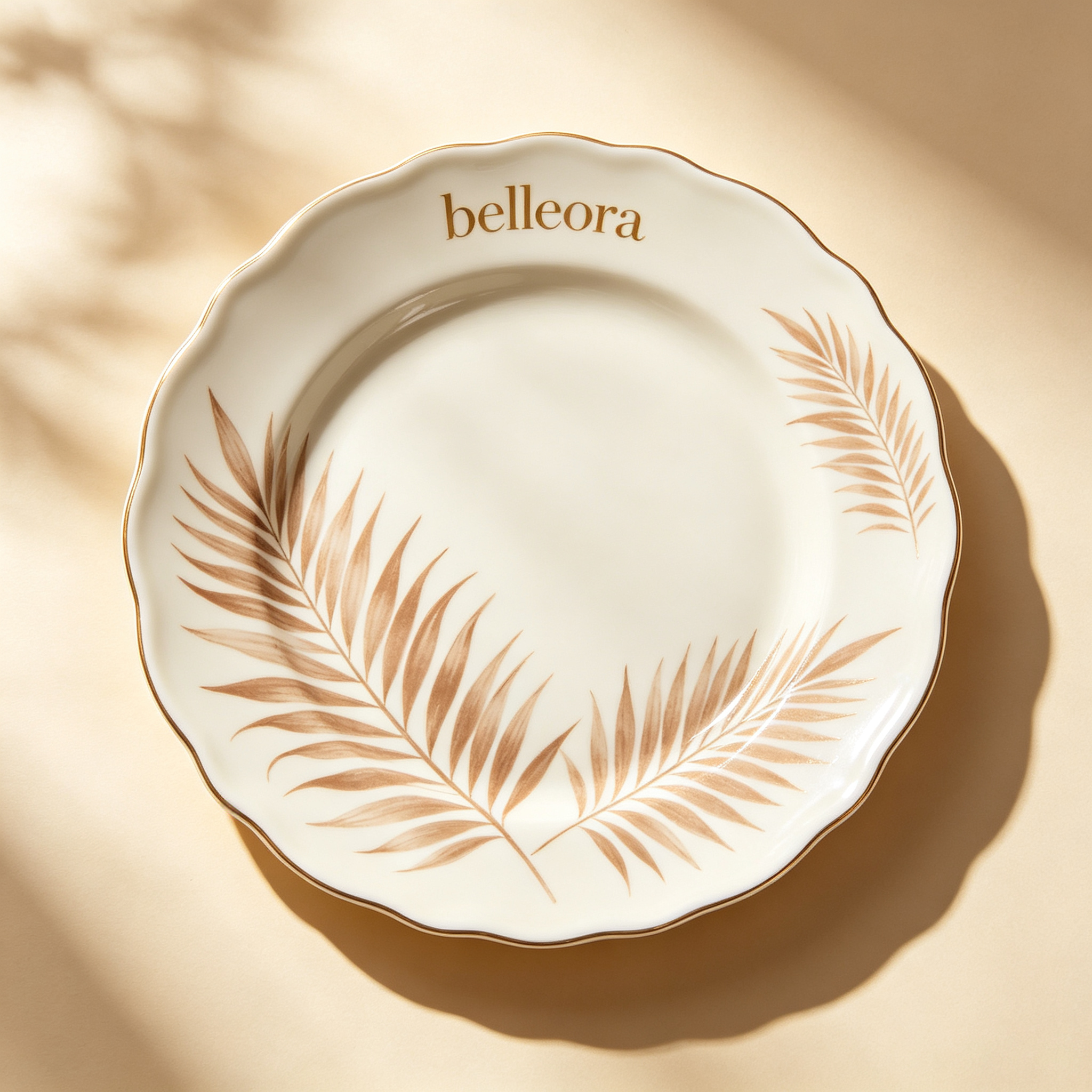 Belleora Line Art Geometric Minimal Plate